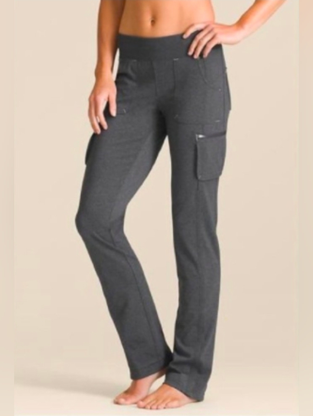 ❤️ ATHLETA SLIM FIT NORTHPEAK CARGO PANTS, PULL ON, GRAY, XS